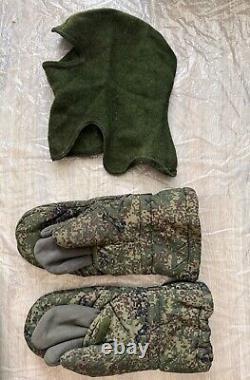 Original Russian Army Soldier Set Winter Uniform Jacket Pants Patch Hat Military