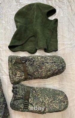 Original Russian Army Soldier Set Winter Uniform Jacket Pants Patch Hat Military