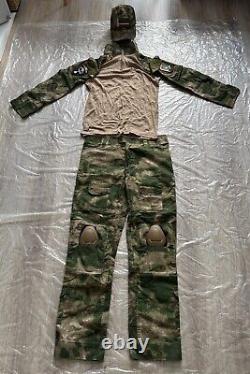 Original Russian Army Soldier Uniform Military? Amo Moss Jacket Pants Cap Patch