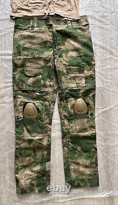 Original Russian Army Soldier Uniform Military? Amo Moss Jacket Pants Cap Patch