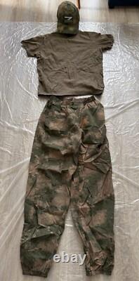 Original Russian Army Soldier Uniform Military? Amo T-shirt Cap Patch Pants Moss