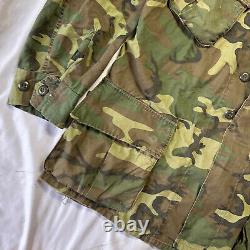 Original Vietnam War Early Poplin Non Ripstop ERDL Camo Set Jacket & Pants Named