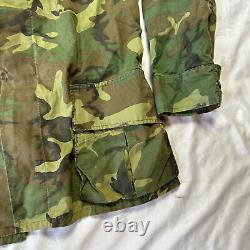 Original Vietnam War Early Poplin Non Ripstop ERDL Camo Set Jacket & Pants Named