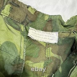 Original Vietnam War Early Poplin Non Ripstop ERDL Camo Set Jacket & Pants Named