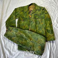 Original Vietnam War Named Tailored Mitchell Camo Set Jacket & Pants