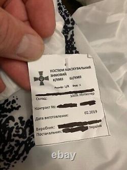 Original winter camouflage of the Ukrainian army tags saved set new size L/R