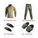 Outdoor Men Clothes Suits With Pads Wear Resistant Shirts Pants Sets Waterproof