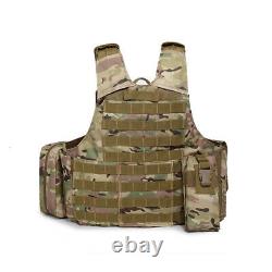 Outdoor tactical vest 8 sets camouflage vest training uniform CS field equipment