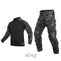 PAVEHAWKE Mens G3 Combat Camouflage Knee Pads Tactical Hunting Uniform Sets P