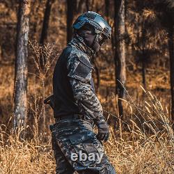 PAVEHAWKE Mens G3 Combat Camouflage Knee Pads Tactical Hunting Uniform Sets P