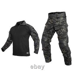 PAVEHAWKE mens G3 Combat Camouflage Knee Pads Tactical Hunting Uniform Sets P