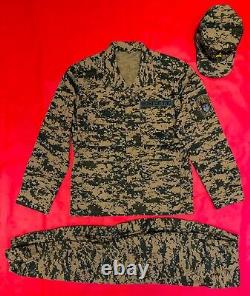 RARE Mongolian Army Digital Camo Uniform Set Shirt Pants Cap US L-R EU 52