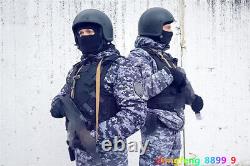 Russia Guards Camouflage Cotton Suit Set Blue Winter Clothing Combat Uniform Men