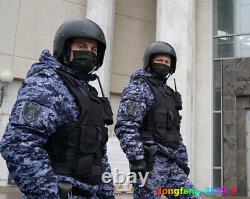 Russia Guards Camouflage Cotton Suit Set Blue Winter Clothing Combat Uniform Men