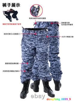Russia Guards Camouflage Cotton Suit Set Blue Winter Clothing Combat Uniform Men
