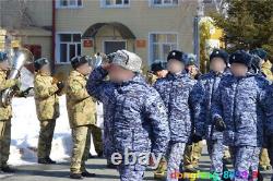 Russia Guards Camouflage Cotton Suit Set Blue Winter Clothing Combat Uniform Men