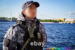 Russia Guards Camouflage Cotton Suit Set Blue Winter Clothing Combat Uniform Men
