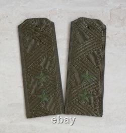 Russian Army set of Shoulder straps Olive camouflage General hand embroidery