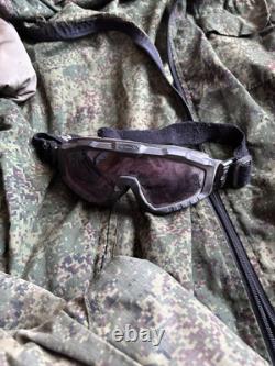 Russian Soldier Uniform Set EMR Camo Jacket Pants Ballistic Goggles and T-Shirt