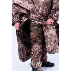 Set Anti-Thermal Vision Poncho Raincoat + Shoe Covers and Arm Warmers Pixel