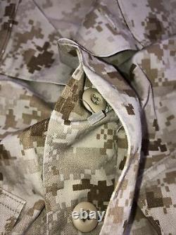 Set Medium-Reg Marine Corps MARPAT Desert Camouflage Trouser Shirt USMC