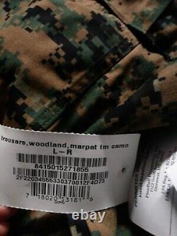 Set Of Usmc Woodland Marpat Camouflage Uniform Mccuu Large Reg Blouse/trouser