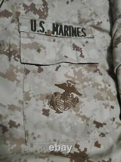Set Small XS Marine Corps MARPAT Digital Desert Camouflage Trouser Shirt USMC