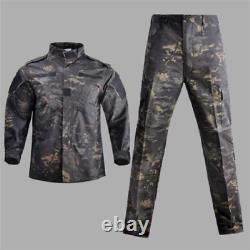 Tactical Airsoft Combat Uniform ACU Style Black Camo Size Medium USA SHIPPING