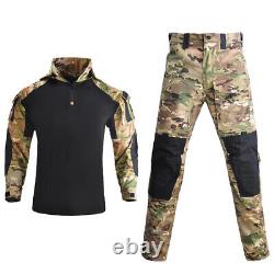 Tactical Combat Shirt & Pant Set Airsoft Paintball Military BDU Uniform Clothes