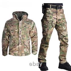 Tactical Jacket Set with Pants Camouflage Military Uniform Suit US Army Clothes
