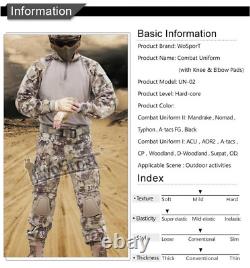 Tactical Military Army Combat Uniform Pant Frog Suit Camouflage Hunting Tops Set