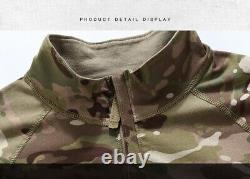 Tactical Military Mens Combat T-shirt Cargo Pants Army BDU Uniform Camouflage