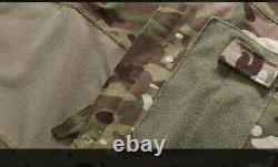 Tactical Military Mens Combat T-shirt Cargo Pants Army BDU Uniform Camouflage