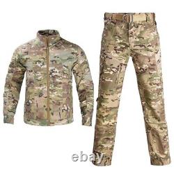 Tactical Suit Uniform Airsoft Mens Coat Pants Set Training Hiking Paintball Camo