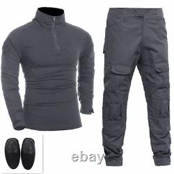 Tactical Uniform Combat Suit Army Pants Jacket Set Military Paintball Knee Pads