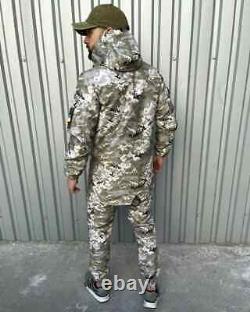 Tactical men's military camouflage suit cargo pants and jacket set pixel