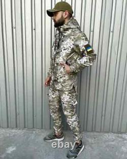 Tactical men's military camouflage suit cargo pants and jacket set pixel