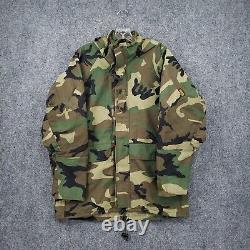 Tennier Industries Jacket Pants Set Men Small Green Camo Gore Tex Parka Cold/Wet