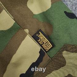 Tennier Industries Jacket Pants Set Men Small Green Camo Gore Tex Parka Cold/Wet