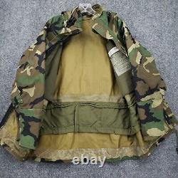 Tennier Industries Jacket Pants Set Men Small Green Camo Gore Tex Parka Cold/Wet