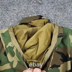 Tennier Industries Jacket Pants Set Men Small Green Camo Gore Tex Parka Cold/Wet