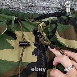 Tennier Industries Jacket Pants Set Men Small Green Camo Gore Tex Parka Cold/Wet