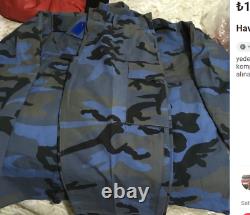 Turkish airfoce 2000s blue woodland camouflage uniform bdu camo set XL