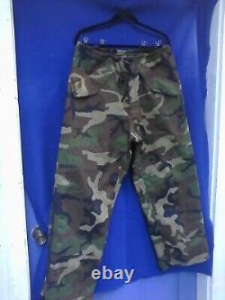 USGI Woodland Camouflage Gortex Parka Jacket SET Medium Regular Trousers Ruff