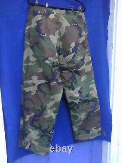 USGI Woodland Camouflage Gortex Parka Jacket SET Medium Regular Trousers Ruff