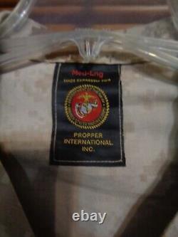 USMC MARPAT Uniform DESERT SET Combat Shirt Pant MEDIUM LONG NEW WITH TAG ML