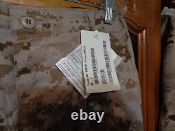 USMC MARPAT Uniform DESERT SET Combat Shirt Pant MEDIUM LONG NEW WITH TAG ML