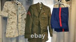 USMC Marine Corps Dress Shirt Uniform Jacket Camo Set Lot Collectors 39R