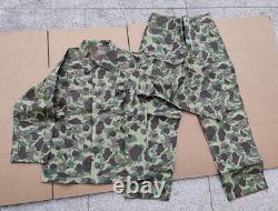 USMC P42 WW2 HBT Frogskin Camouflage Reversible Jacket TROUSERS SET SIZE L