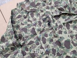 USMC P42 WW2 HBT Frogskin Camouflage Reversible Jacket TROUSERS SET SIZE L